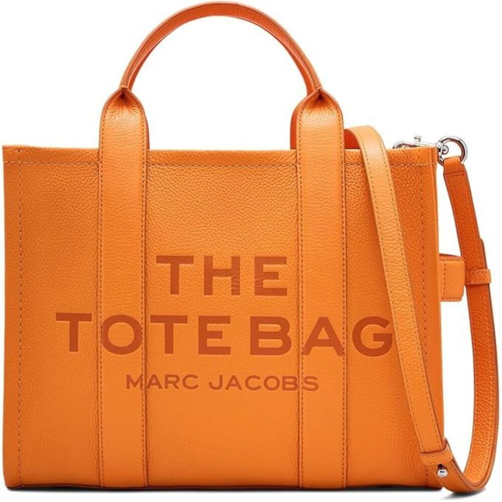 Marc Jacobs The Leather Medium Tote Bag - Tangerine